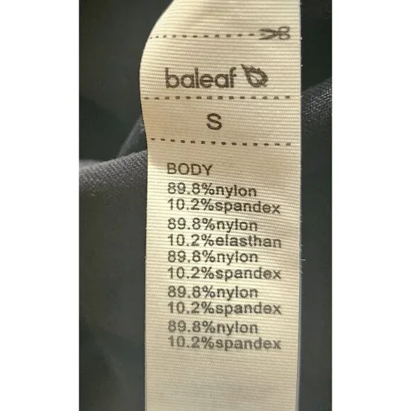 Set Of 3 Baleaf Long Sleeve Square Neck Crop Tops Black & Gray Womens Size S - Picture 13 of 15